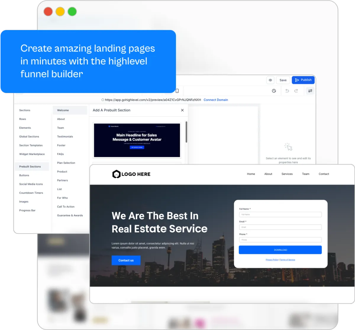 Capture leads dashboard